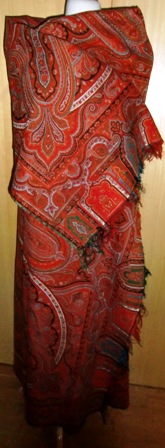 Kashmir PaisleyxxM533M ca 1850s shawl